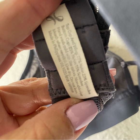 Lively Mesh Trim Charcoal Grey Mesh On The Go Nursing Lightweight Bralette SZ M - Picture 11 of 11